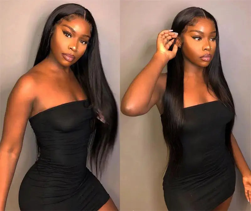 Women's Fashion Simple Human Hair Straight Wig Lootquake LLC  Techno geeks