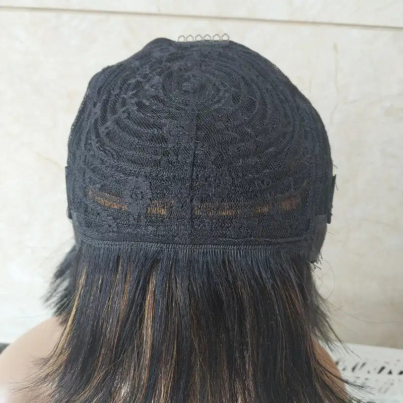 Double Drawn Short Bob Wig Brazilian Human Hair Fringe Wig Lootquake LLC  Techno geeks