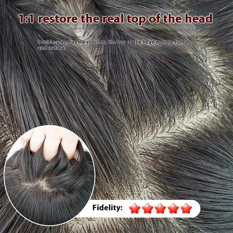 Women's Hand Woven Double Delivery Needle Wig Sheath Real Human Hair Silk Sleeve Lootquake LLC  Techno geeks