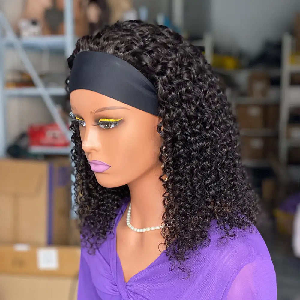 200 Curly Headbandwig Human Hair Wigs Lootquake LLC  Techno geeks
