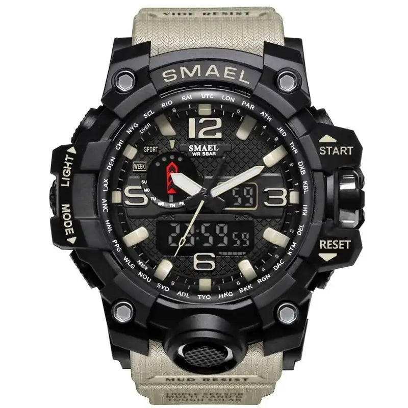 SMAEL Brand Men Sports Watches Dual Display Lootquake LLC  Techno geeks
