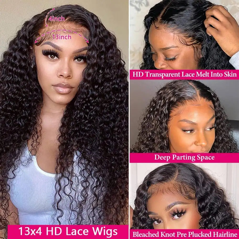 Front Lace Human Hair Wig Deep Wave Human Wigs Lootquake LLC  Techno geeks