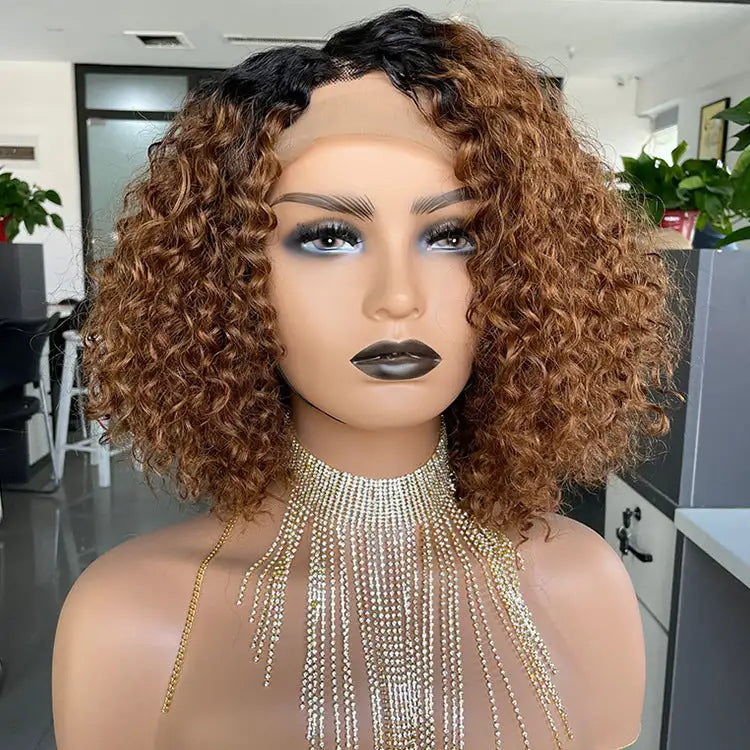 Cross-border E-commerce Exclusively For Ombre Curly Bobo1b30 Human Hair Lace Wig Lootquake LLC  Techno geeks
