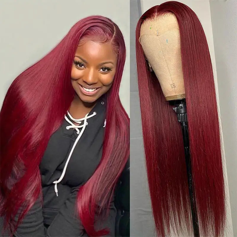 Full Headgear Long Straight Front Lace Wig Smooth Hair Lootquake LLC  Techno geeks