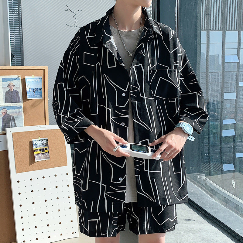 Shirt Five-point Pants Ice Silk Suit Lootquake LLC  Techno geeks