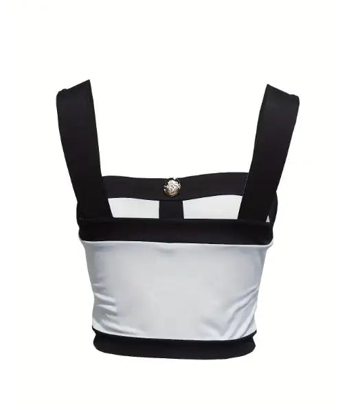 Women's Square Neck Sleeveless Color Blocked Versatile Slim Fit Vest Lootquake LLC  Techno geeks