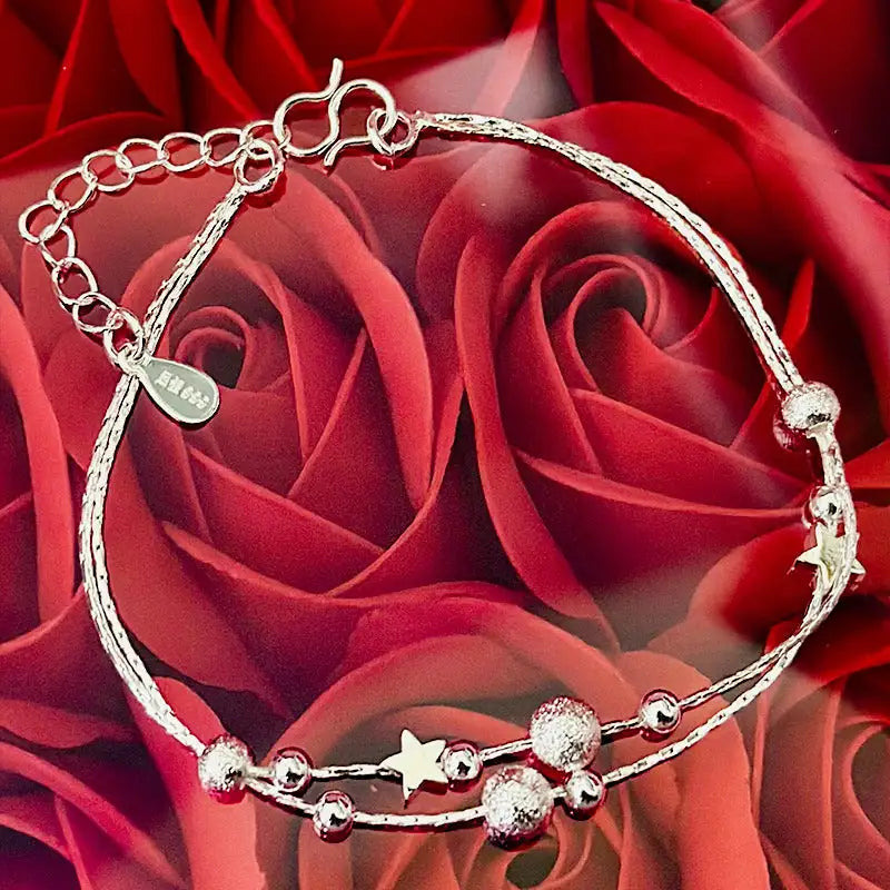 Design Double Circles Star Bracelet Female Fashion Lootquake LLC  Techno geeks