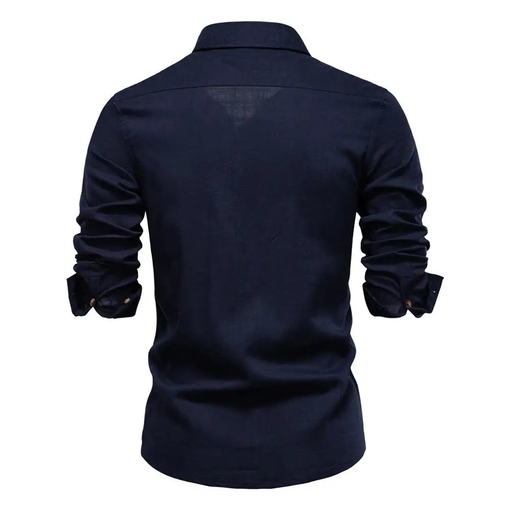 Men's Long Sleeve Shirt With Pocket Decoration Lootquake LLC  Techno geeks