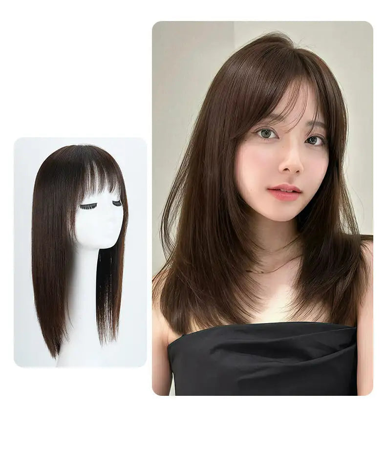 Women's Hand Woven Double Delivery Needle Wig Sheath Real Human Hair Silk Sleeve Lootquake LLC  Techno geeks