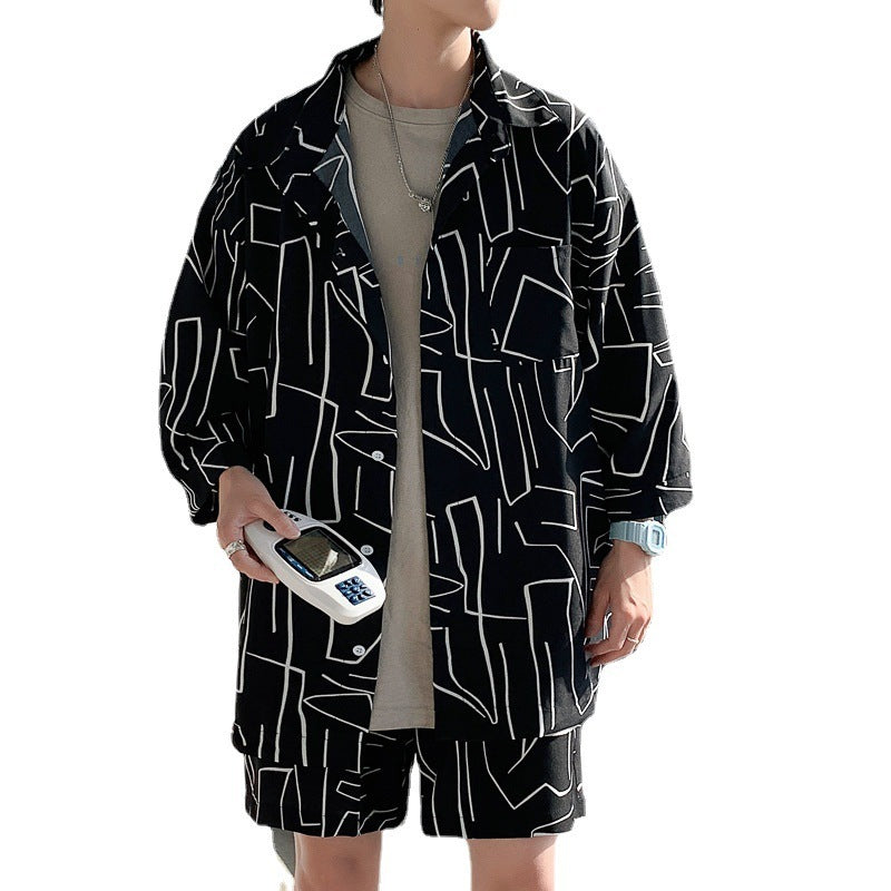 Shirt Five-point Pants Ice Silk Suit Lootquake LLC  Techno geeks