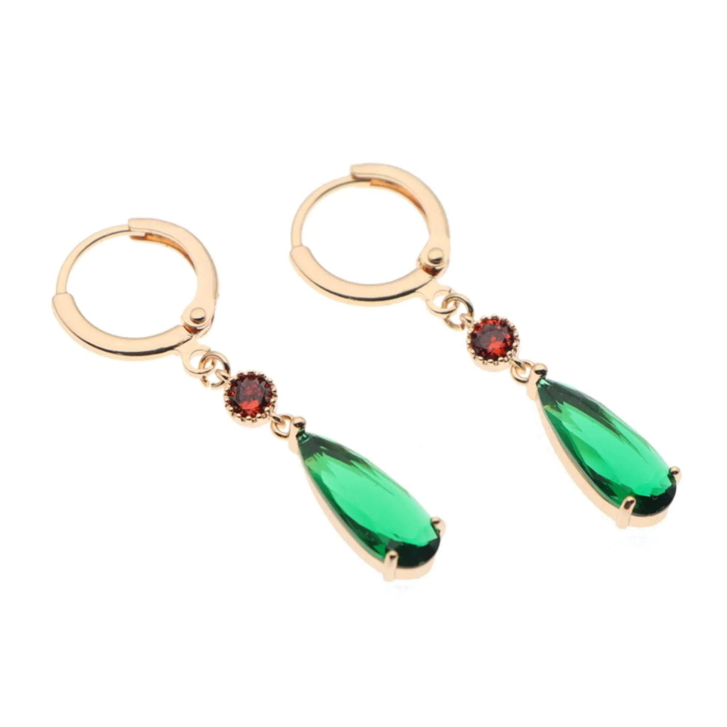 Howls Earrings 18K Gold Earrings Huggie Hoop Earrings Jewelry Green Drop Dangle Earrings Cosplay Anime Gift for Women Men Lootquake LLC  Techno geeks