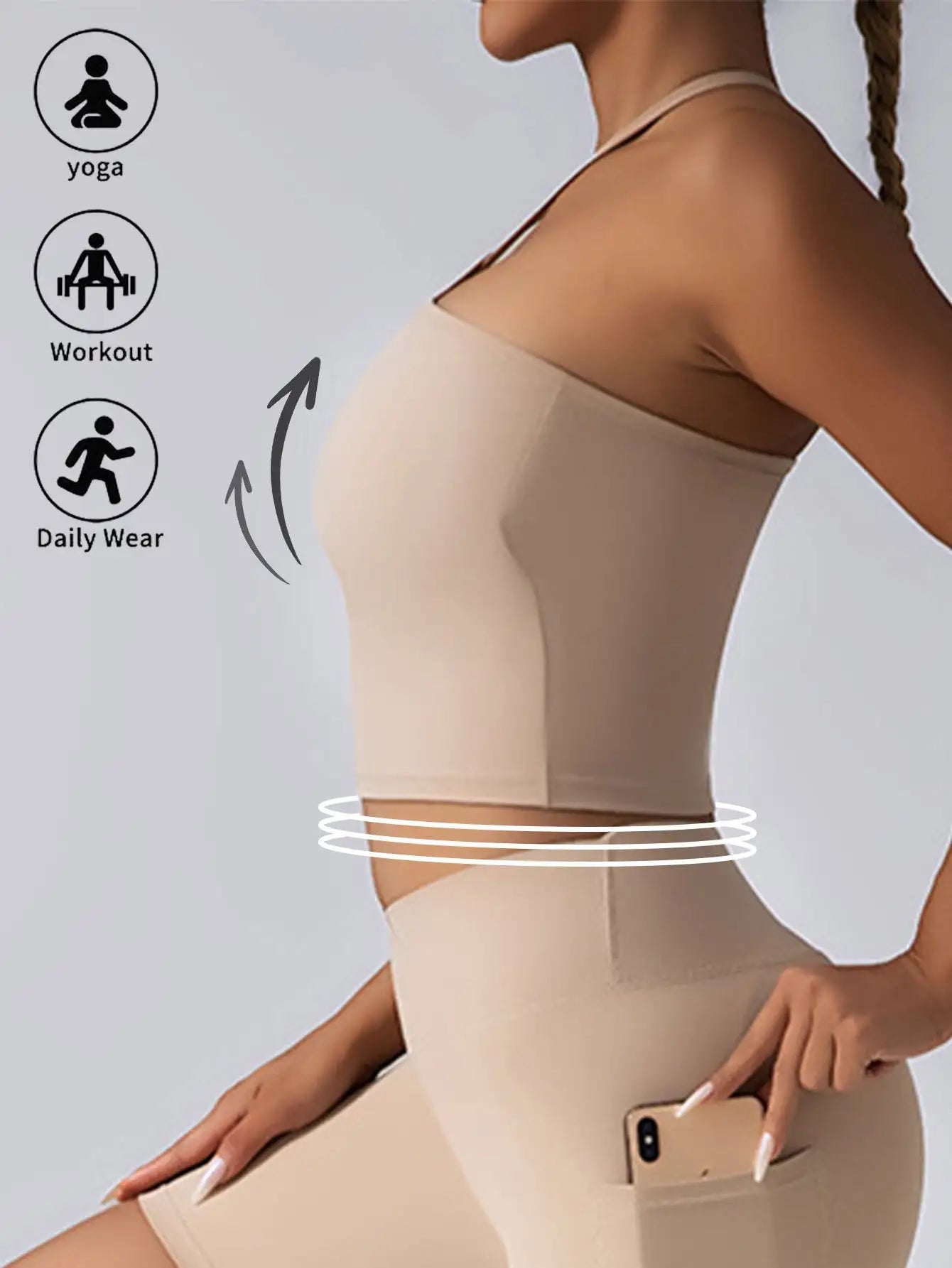 Crop Top With Built In Pads Sports Bras For Women Lootquake LLC  Techno geeks