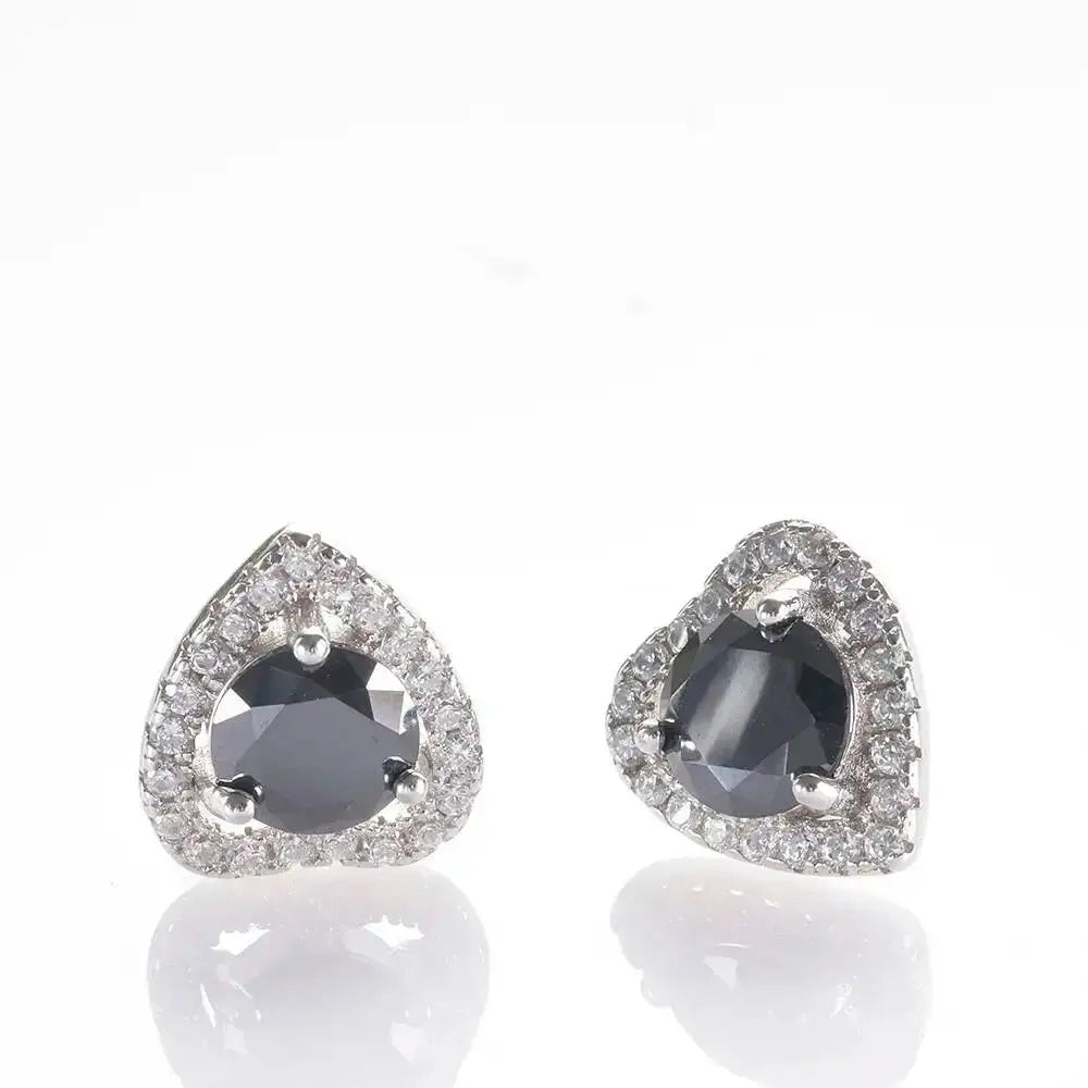 1 Ct 6.5mm Pink Moissanite Heart Stud Earrings 925 Sterling Silver BandsCo Straps  Techno geeks