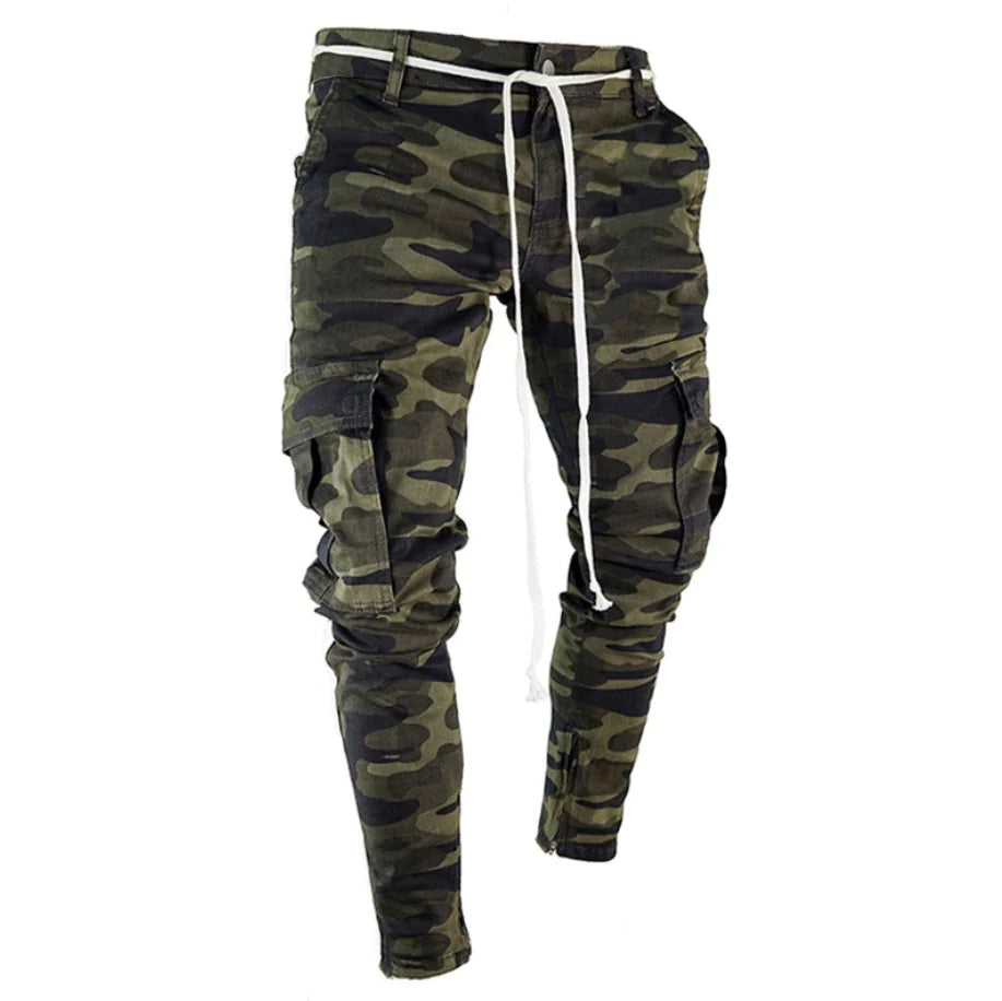 Men's Camouflage Jeans with Zippers and Pockets Techno geeks  Techno geeks