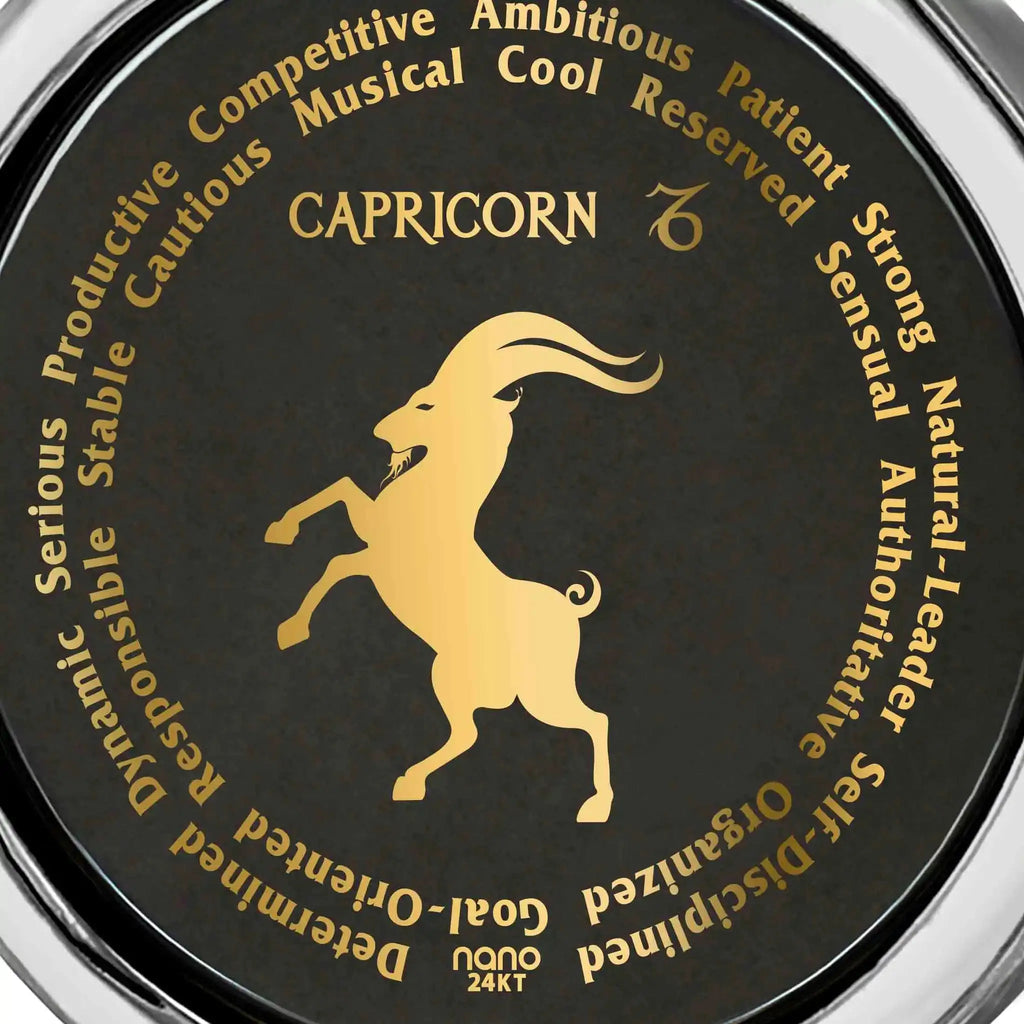 Capricorn Necklaces for Lovers of the Zodiac 24k Gold Inscribed Lootquake LLC  Techno geeks
